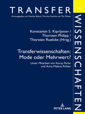 cover image of Transferwissenschaften